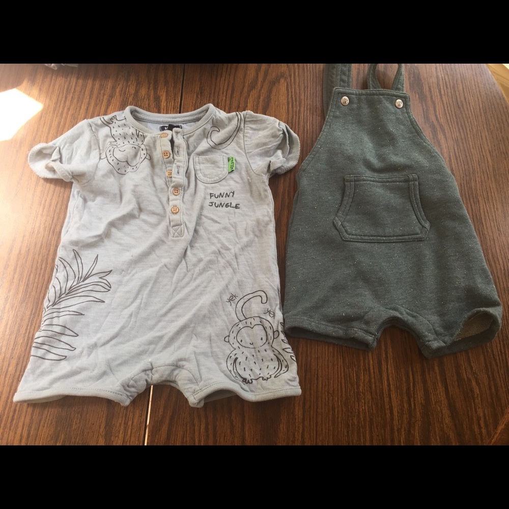 Baby overall and short onesie
